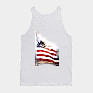 US Flag Totally Glitched Tank Top